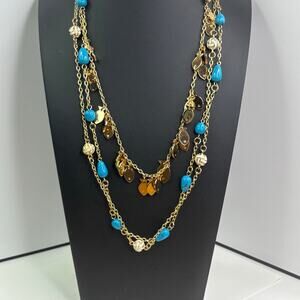 Lilly Pulitzer NWT New With Tags Beaded Multistrand Fresh Catch Necklace 30"